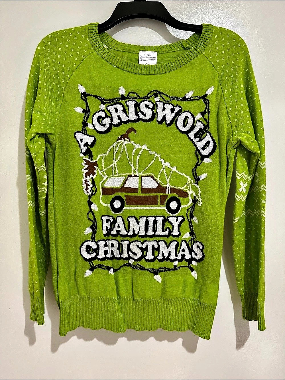 National Lampoon Christmas Vacation Christmas Sweater Green size Junior XL Like - Picture 3 of 6